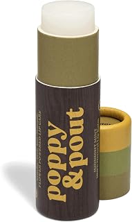 Poppy & Pout Midnight Mint Jumbo Lip Balm | All Natural Lip Balms & Moisturizers | Hydrates with Beeswax, Vitamin E, Organic Coconut Oil | Cruelty-Free | Lip Balm in Recyclable Cardboard Tube