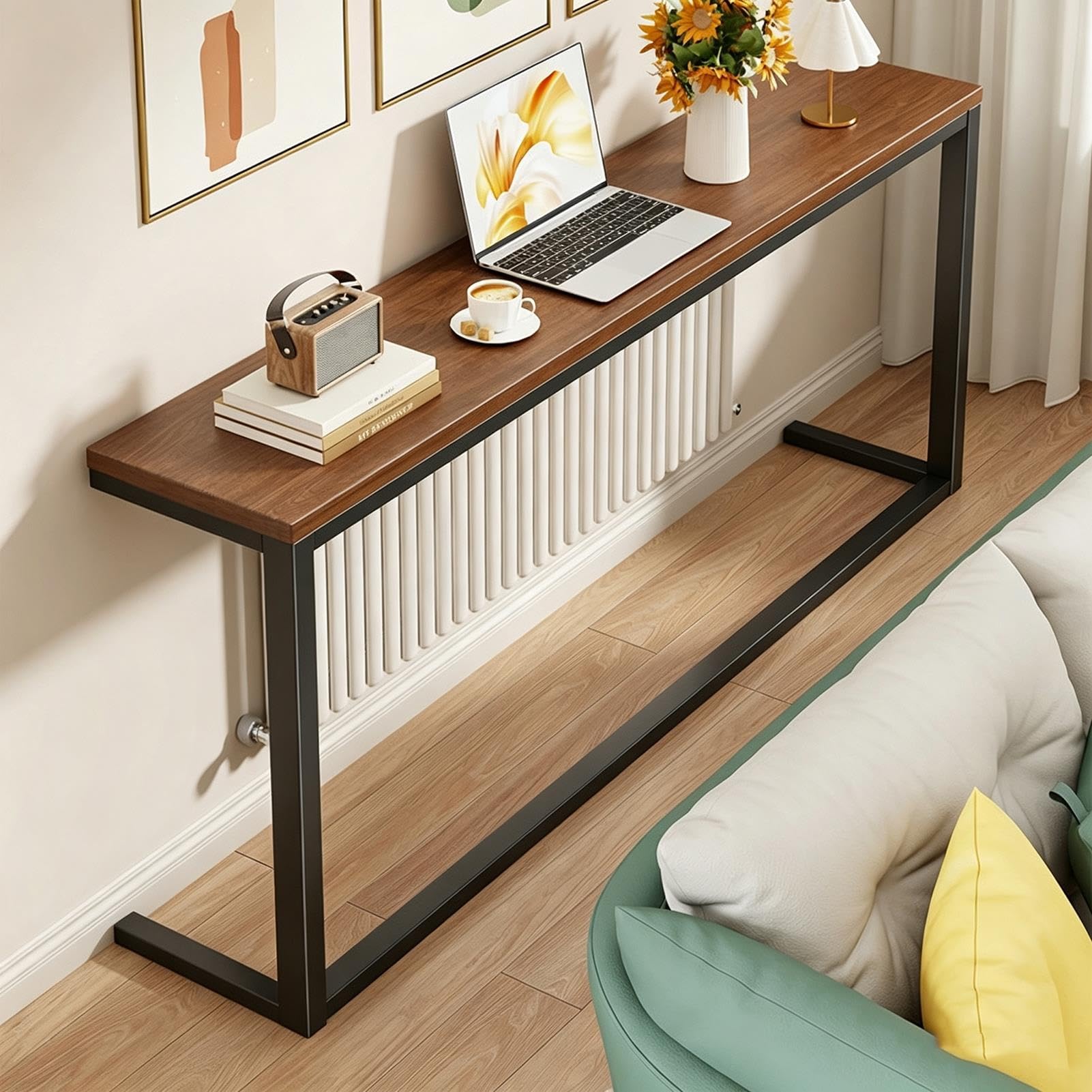 Balda Radiador - Mesa Consola Estrecha, Estante Radiador Multifuncional