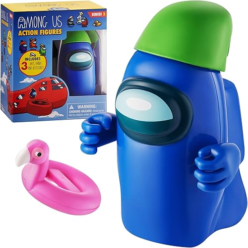 Miniatura 2 de P.M.I. Figura de acción Among Us, uno de los cuatro coleccionables de 4.5 pulgadas de alto, juguetes Among Us y mini juguetes jugables, figura con