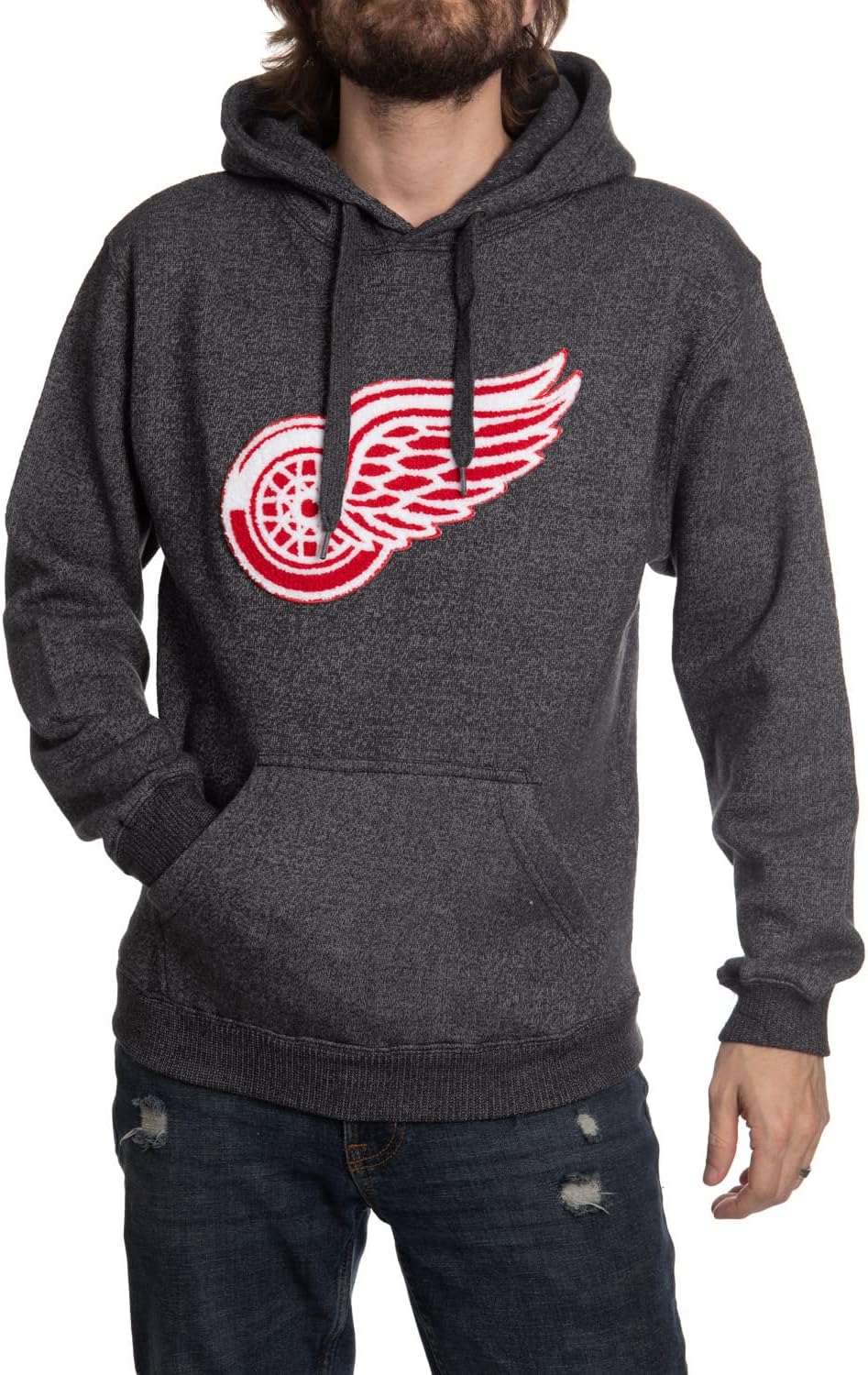 Calhoun NHL Surf & Skate Unisex Pullover Nantucket Hoodie with Chenille Team Logo Crest