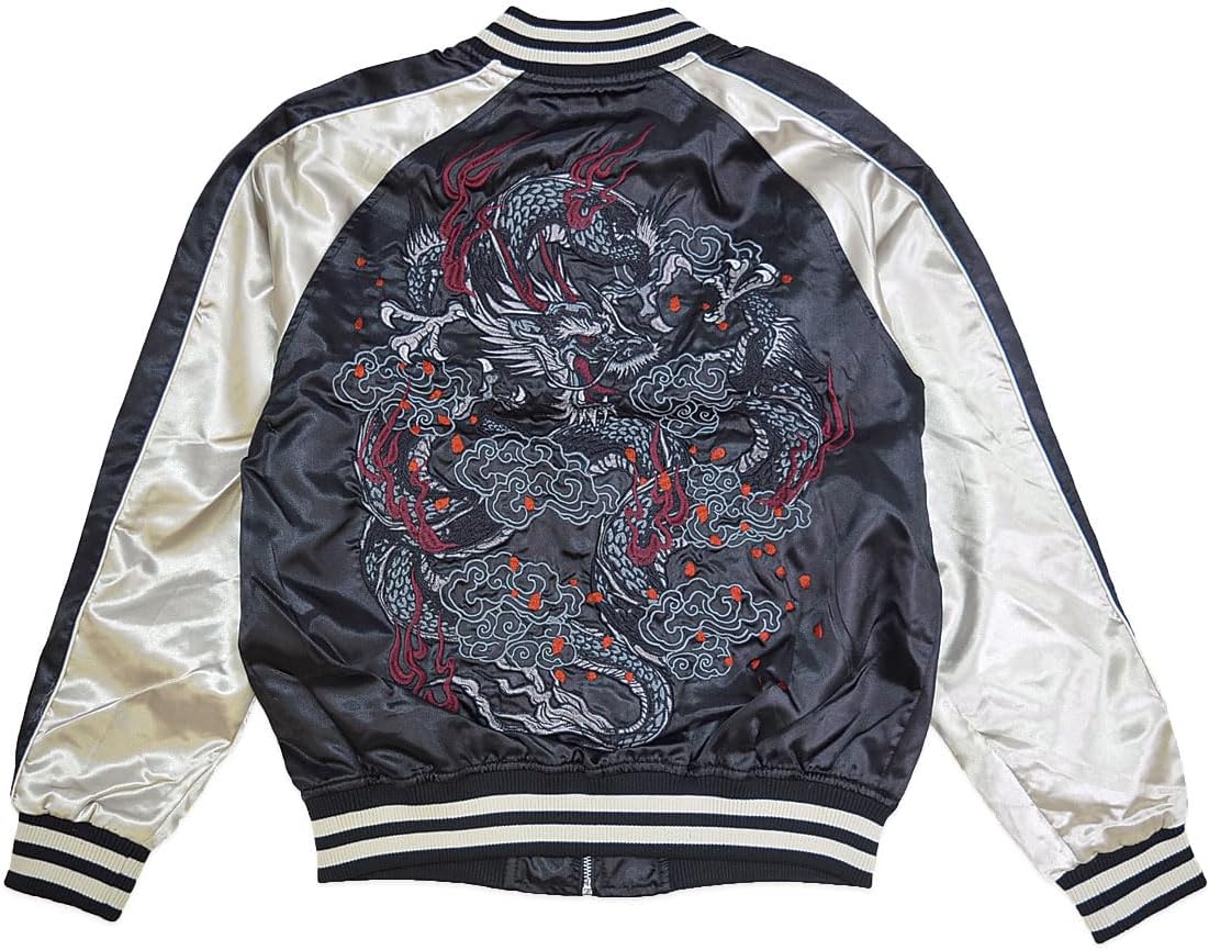 希少XXL】鉄腕アトム スカジャン ドラゴン 日本列島 mighty atom 希少