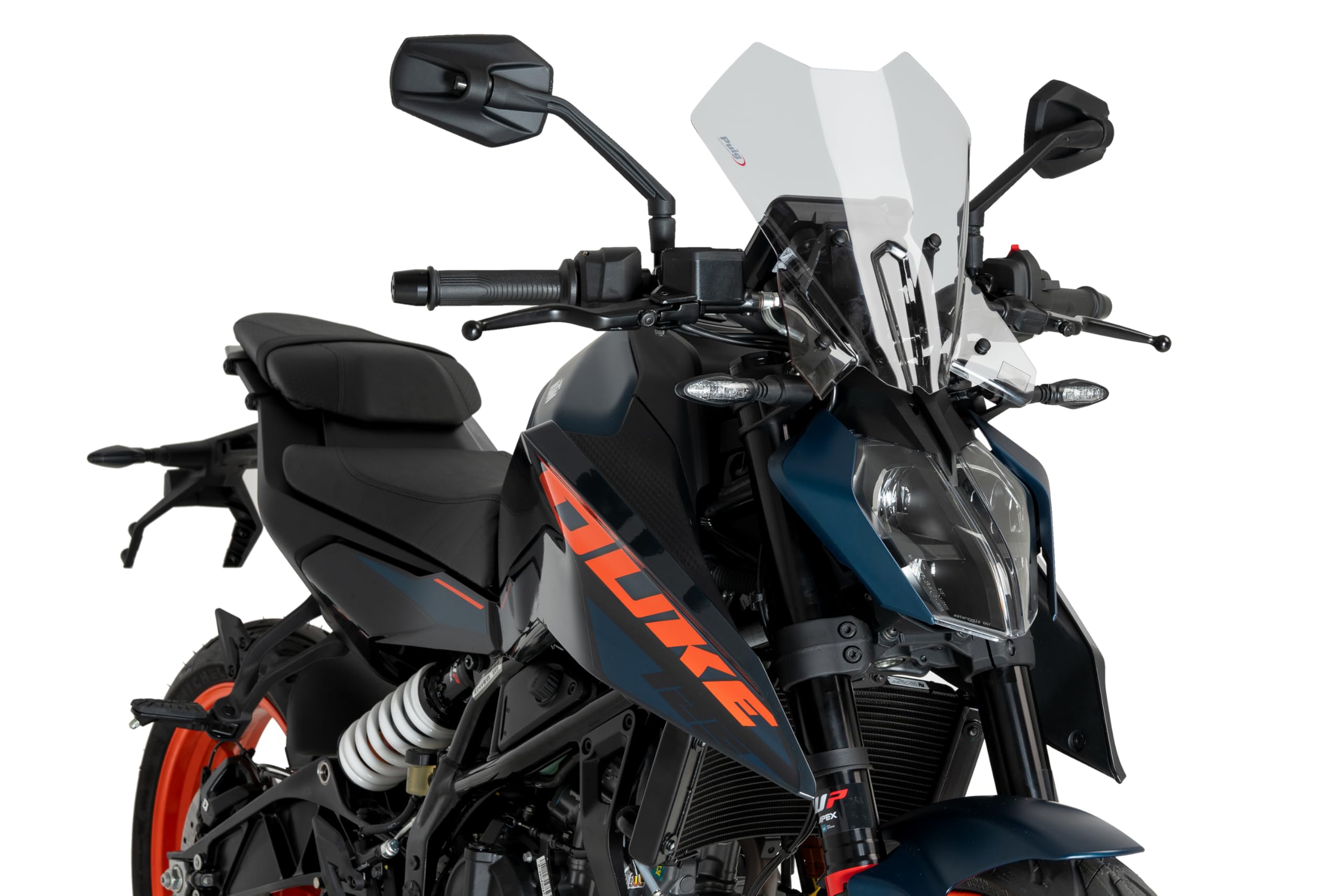 Puig 21998W New Generation Touring Windshield – Aerodynamic Protection and Sporty Design for KTM 125 DUKE and KTM 390 DUKE 2024-2025, Clear