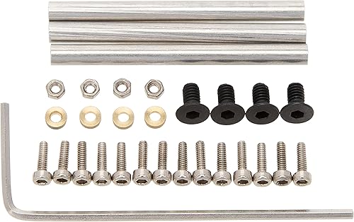 Miniatura 7 de MEUS RACING SCX24 LCG Kit de marco de chasis fibra de carbono 5.197 in distancia entre ejes para Axial SCX24 Power Wagon/Wrangler/Deadbolt/Bronco/C10