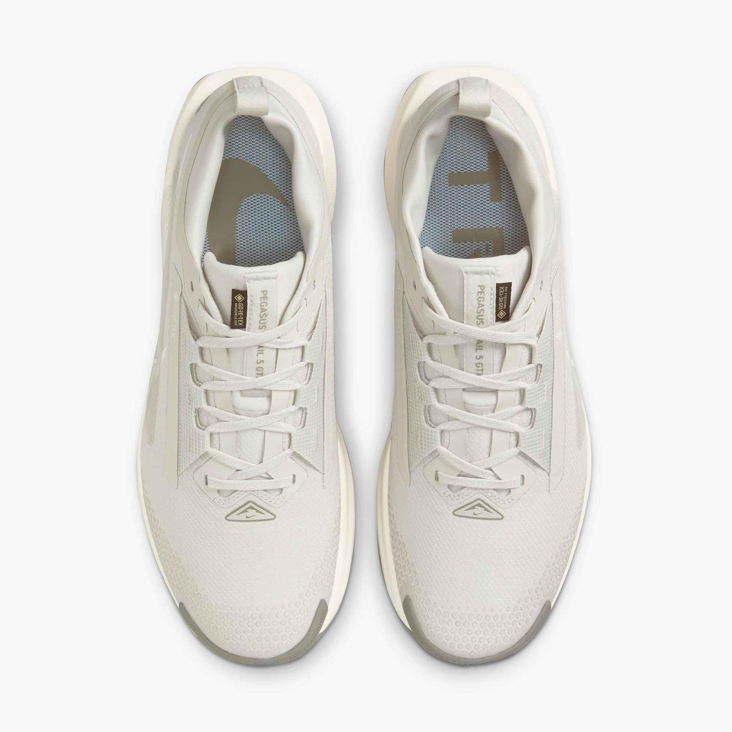 Nike Pegasus Trail 5 Gore-TEX Men's Waterproof Running Shoes (FQ0908-008, Light Bone/Light Army/Sail) Size 11