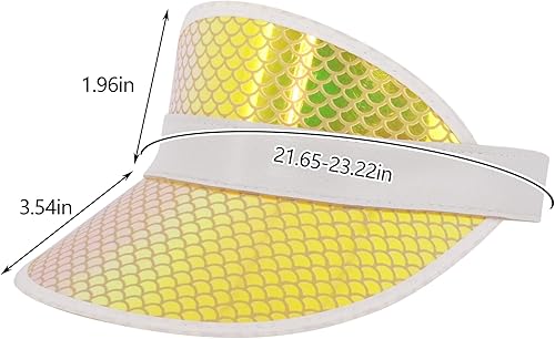 Miniatura 32 de Surkat Viseras solares transparentes de plástico con protección UV, sombrero para la cabeza, sombrero para golf, tenis, playa, ciclismo 1 paquete