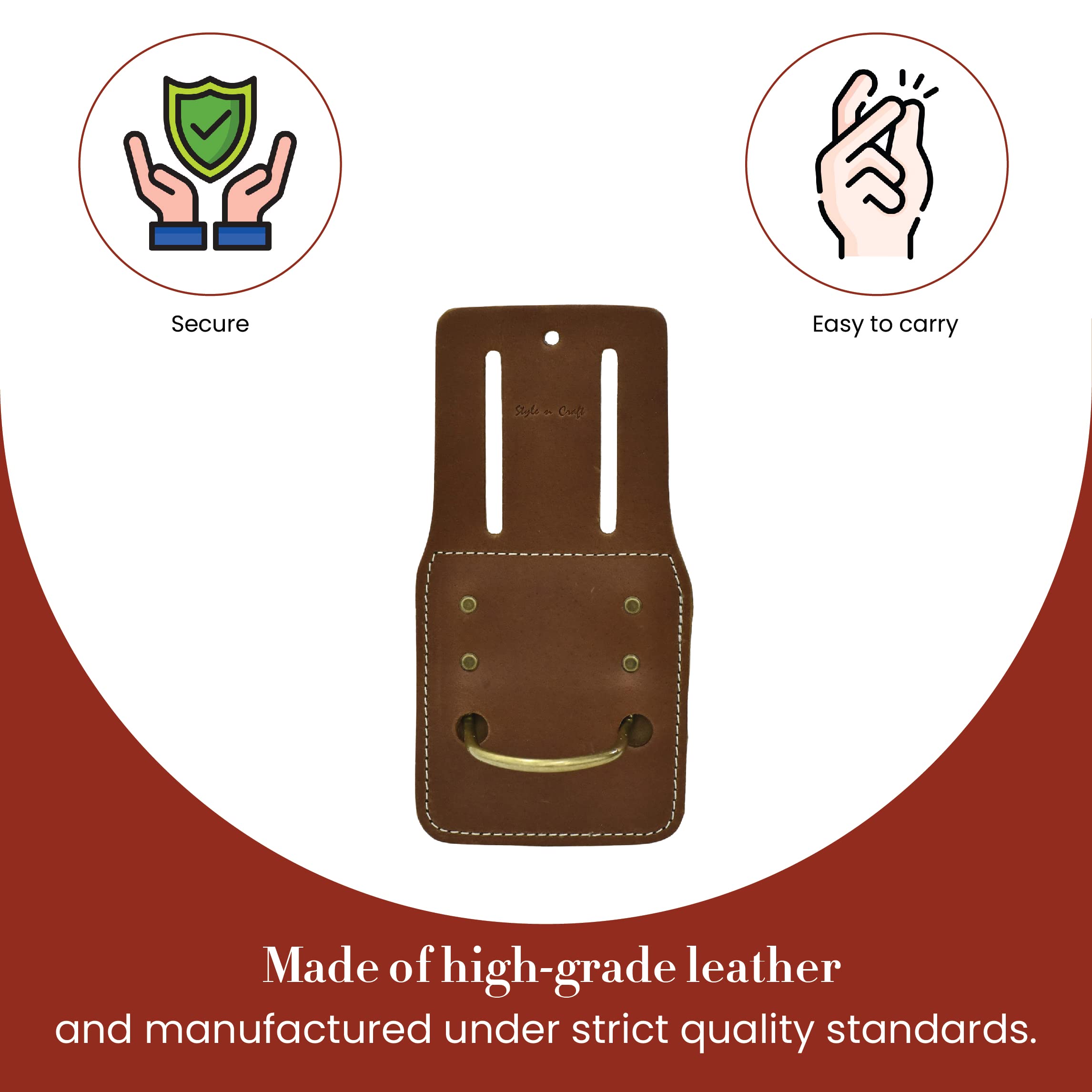 Leather Hammer & Hatchet Holder - Durable & Secure -5 Leather Hammer & Hatchet Holder - Durable & Secure -5