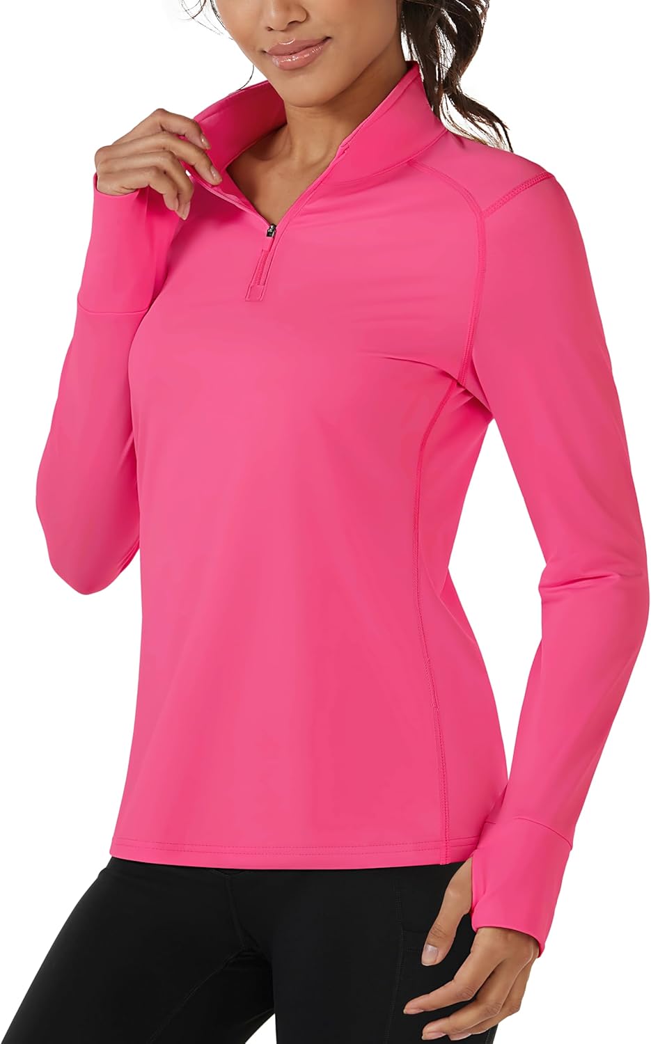 TACVASEN Women's Fleece Pullover Quarter Zip Sweatshirt Thermal Shirts Long Sleeve Athletic Tops