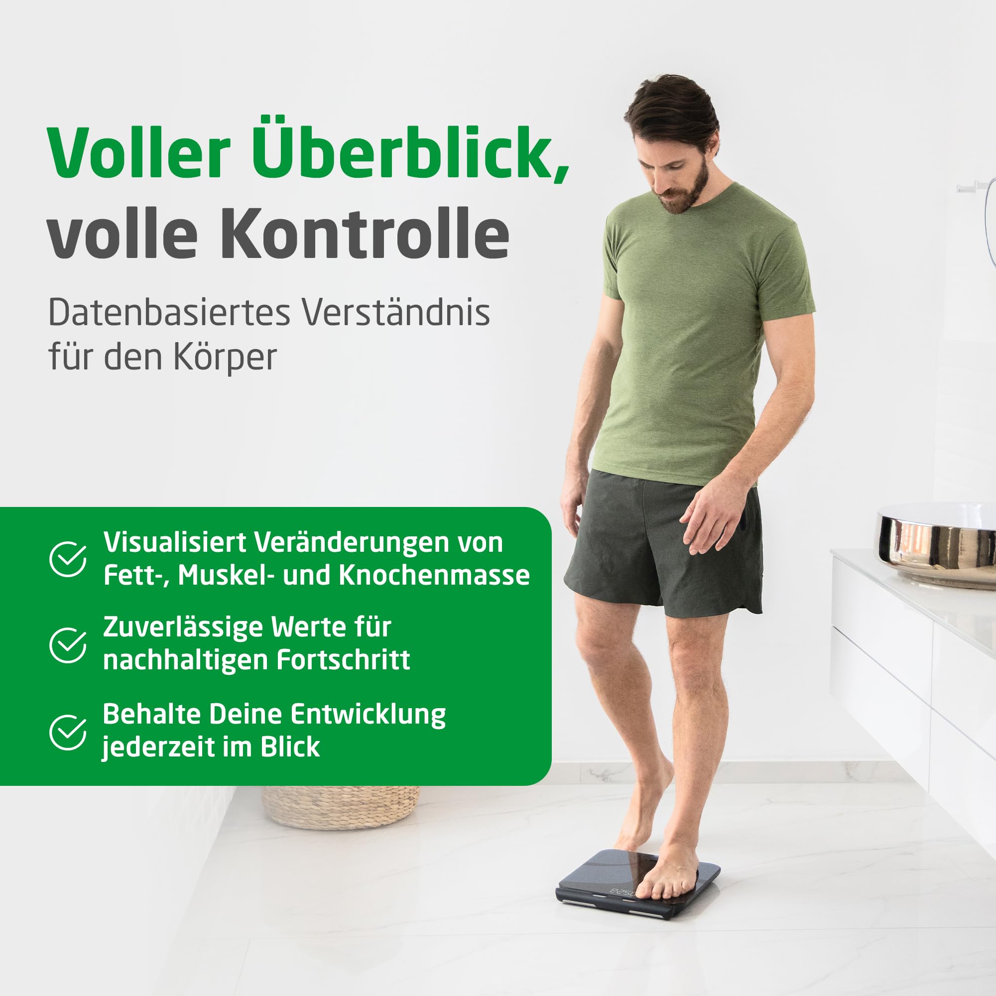 medisana BS 850 connect Körperanalysewaage mit Handsensoren, Körperwaage mit 8 Elektroden, Messung von Gewicht, Körperfett, Muskelmasse etc., Personenwaage smart mit App-Anbindung