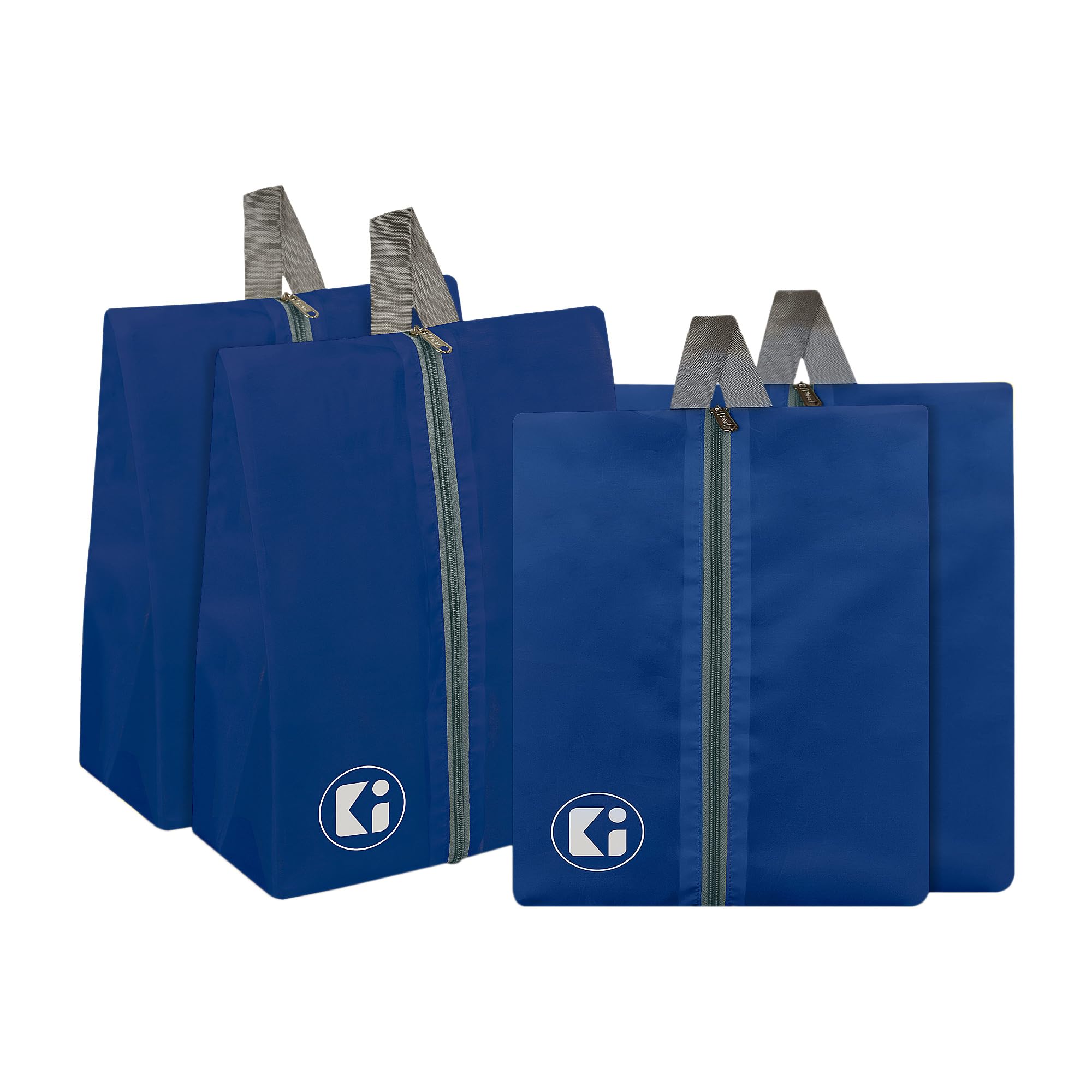 Pack of 4 Travel Organizer | Waterproof Shoe Bag | Toiletry Pouch with Zipper | Parachute Shoe Cover for Travel-Hiking-Adventure | Multipurpose Storage Organizer | Royal Blue-image-8
