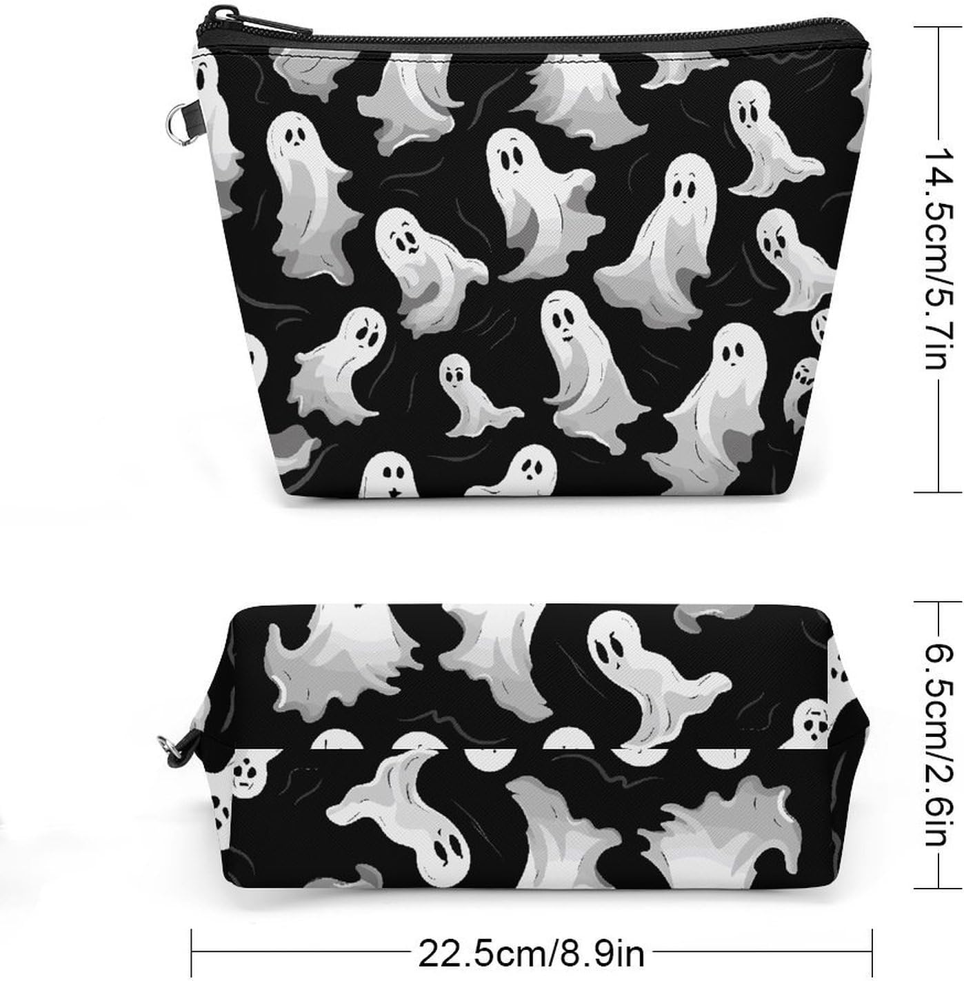 Halloween Goth Travel Makeup Bag Large Capacity Toiletry Bag image 2