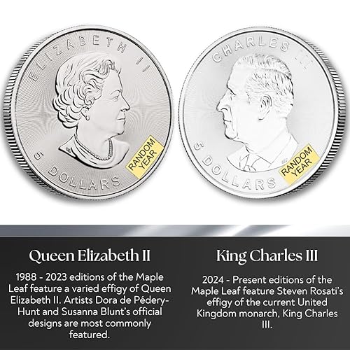 Miniatura 4 de 1988 - Present (Random Year) 1 oz Canadian Silver Maple Leaf Coin Brilliant Uncirculated with Certificate of Authenticity $5 Seller BU