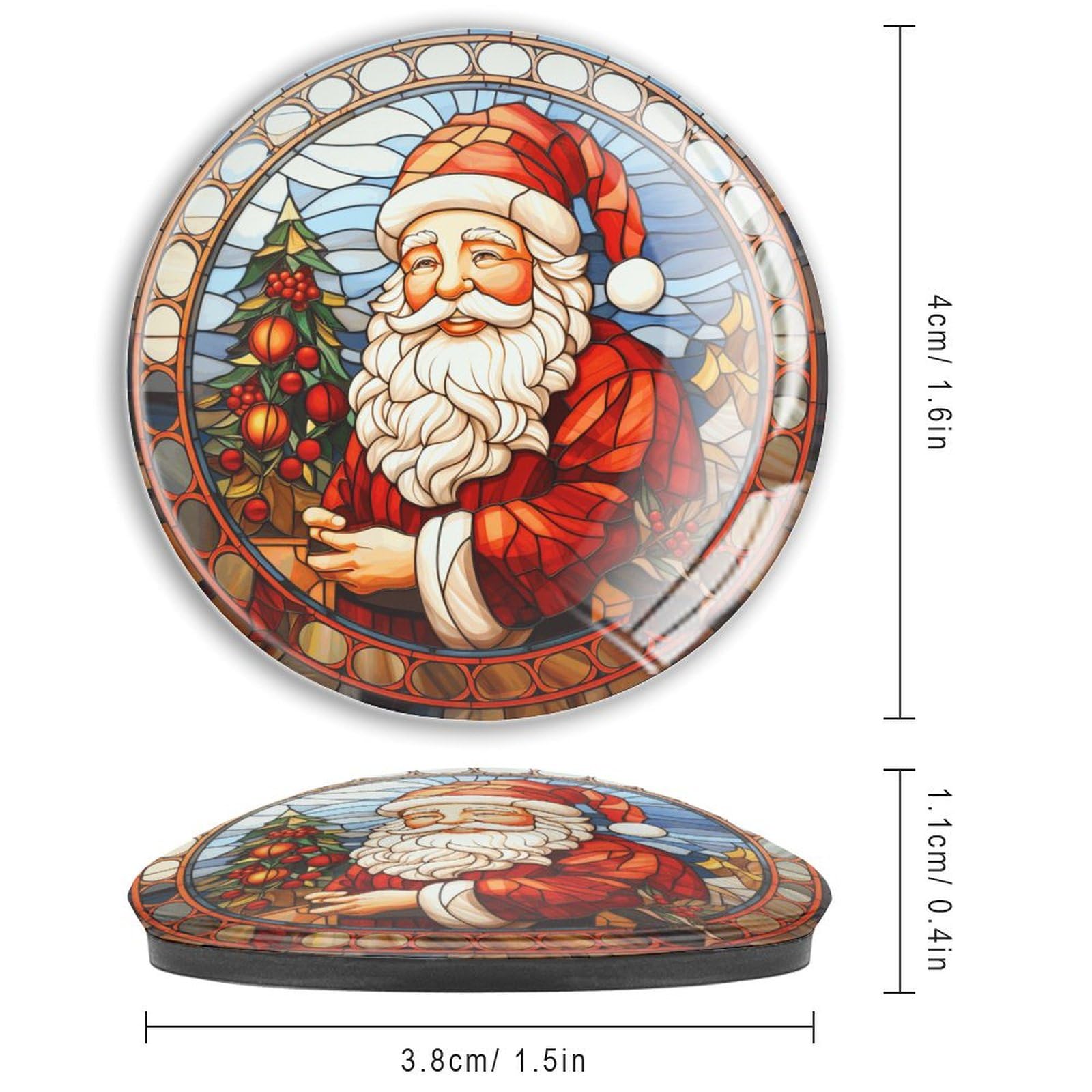 Magneti da frigorifero a forma di Babbo Natale per lavagna bianca asiatica cinese in vetro piccoli magneti colorati adesivi per frigorifero per armadi da ufficio lavagne bianche 4 pezzi