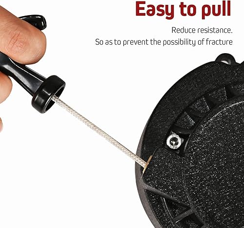 Miniatura 4 de Arrancador de retroceso de aluminio negro para motor de 2 tiempos 47cc 49cc Pocket Bike Mini ATV Dirt Bike