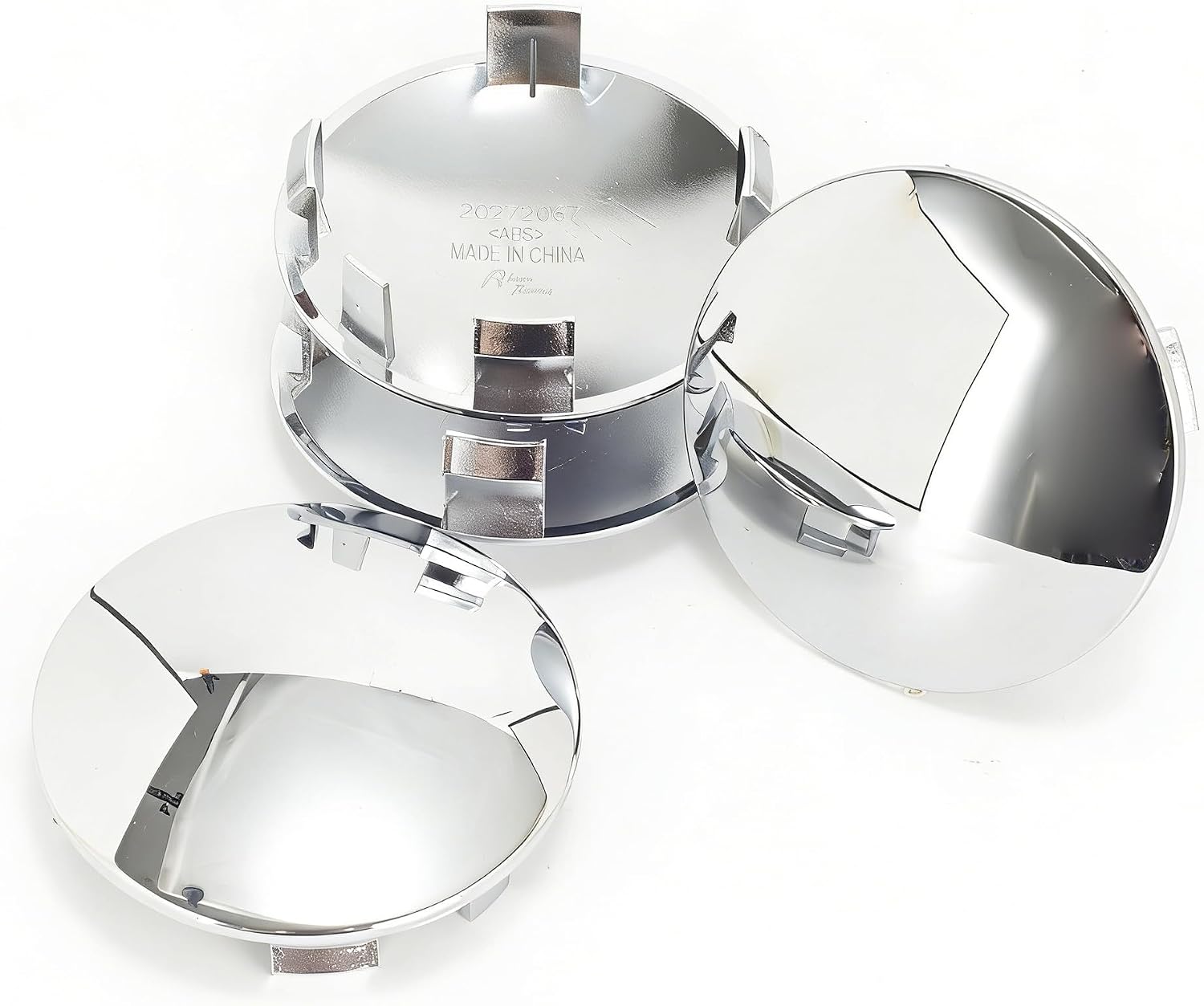 4Pcs Wheel Center Caps for 2007-2017 Acadia Wheel Rim Outer 79.2 mm(3.12 in) Inner 69.5 mm(2.74 in) Chrome Hub Caps, Replacement 9597360 9595116 22824573