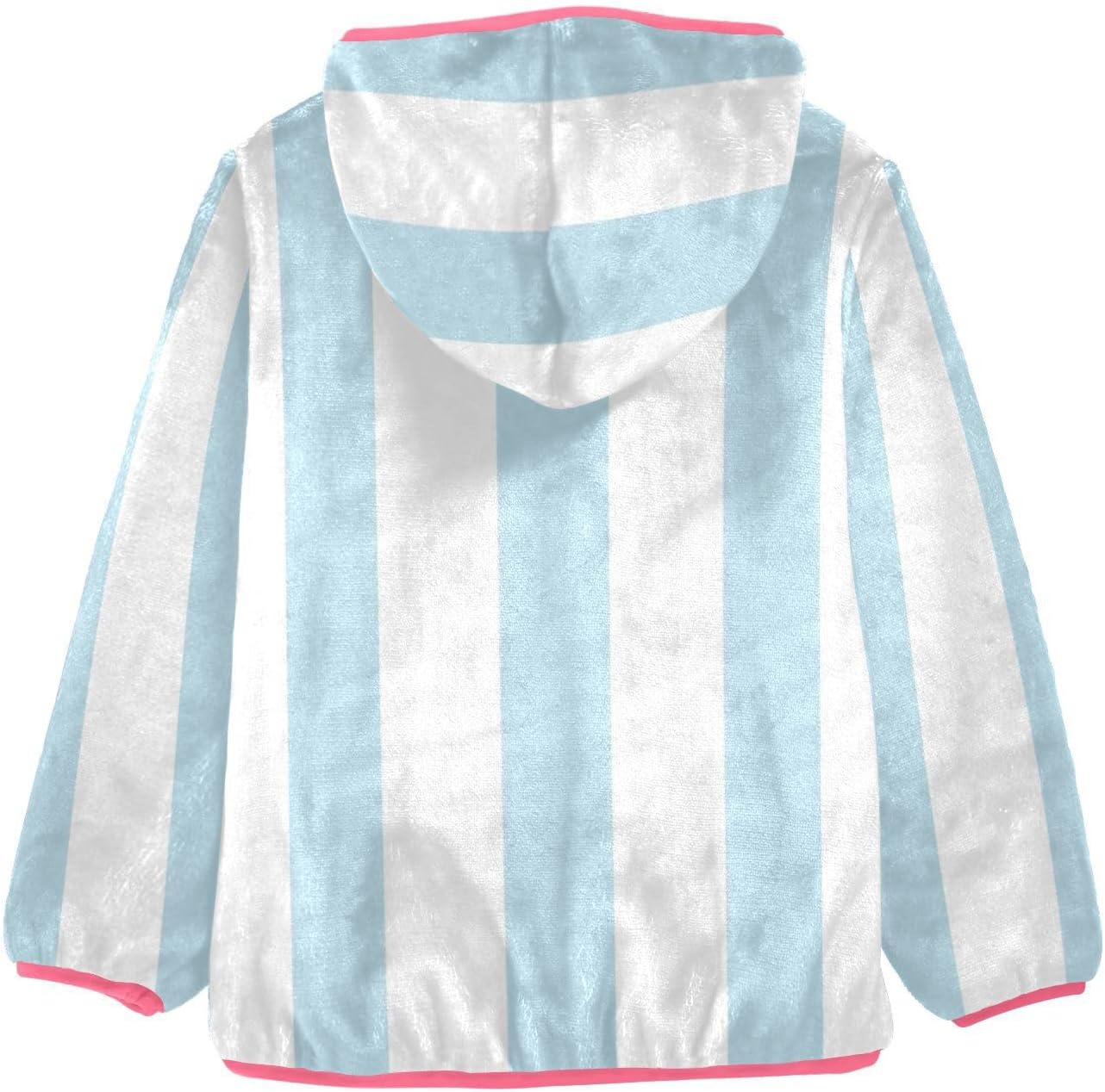 GuoChe Light Blue Stripe Baby Boy Fleece Jacket Hoodies