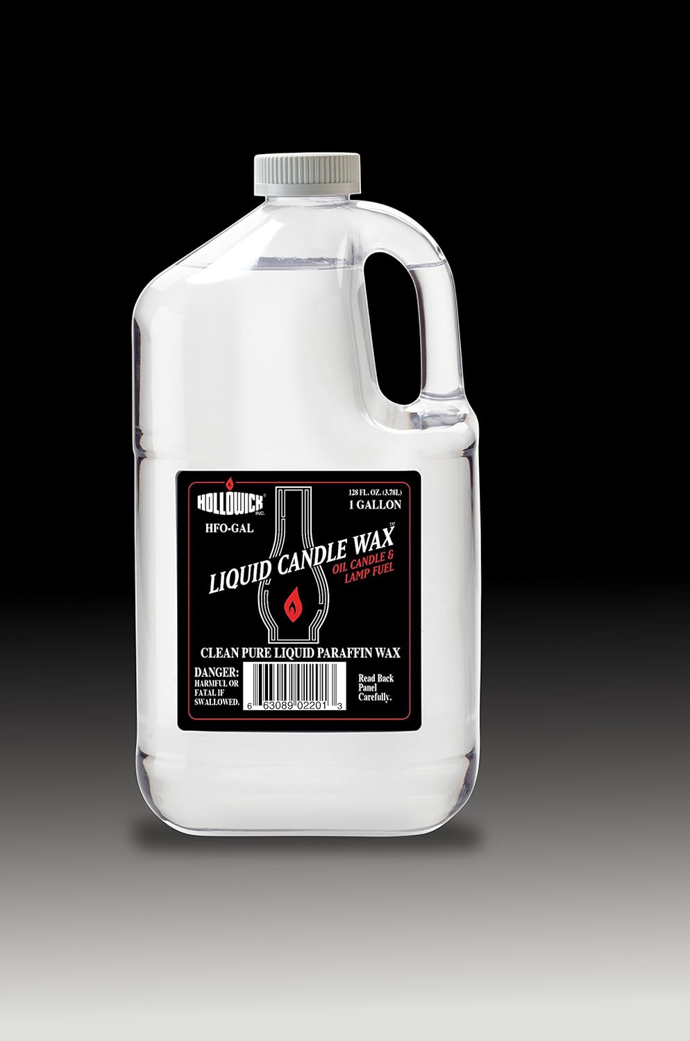 Hollowick Liquid Wax Lamp Fuel Gallon Jug - HFO-GAL (4/case) - Clear - NOT for Home Consumer USE : Automotive