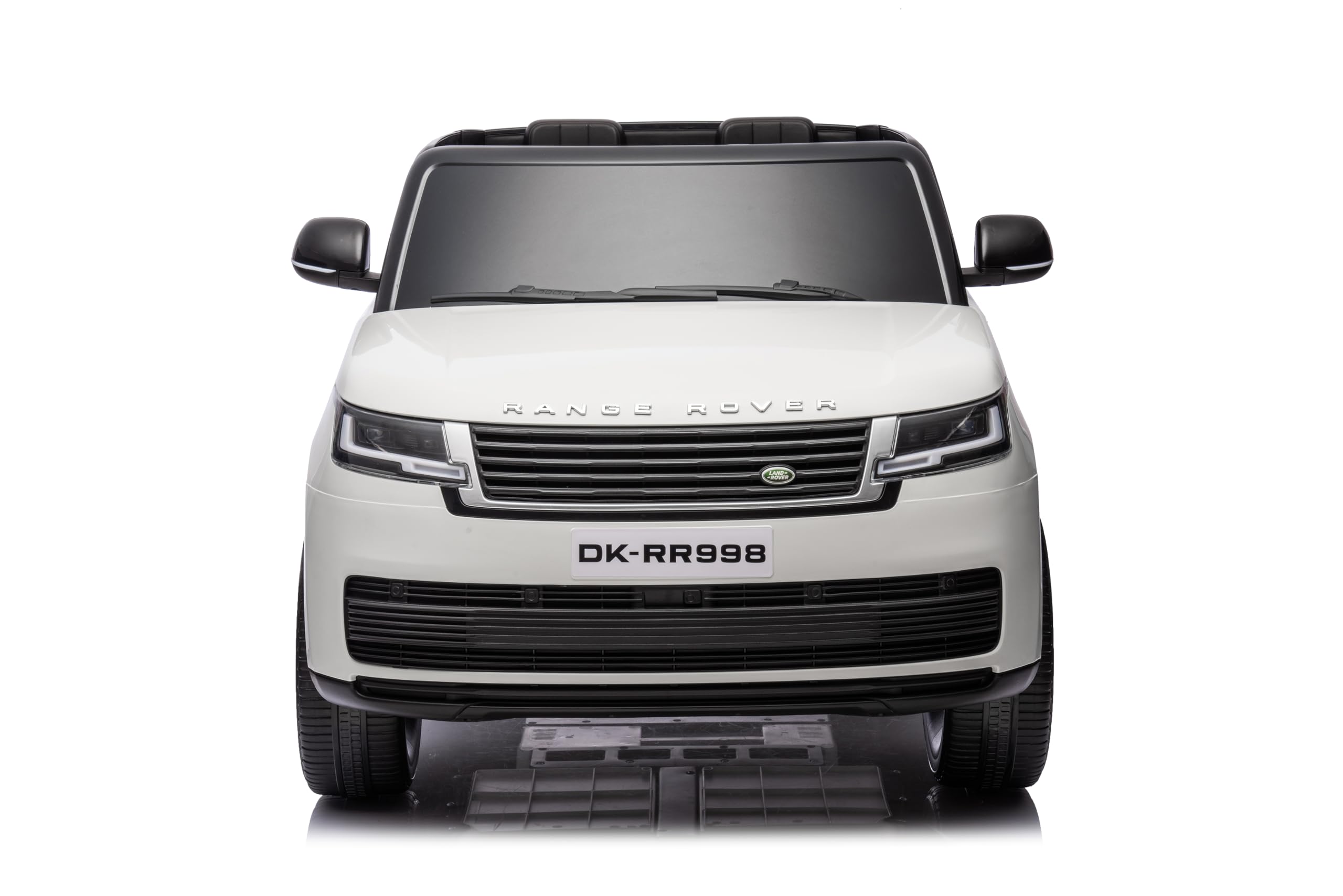 FINOOS Dziecięcy samochód elektryczny Range Rover. 12 V z pilotem zdalnego sterowania 2,4 GHz, 4 x silnik 12 V 45 W, od 1 do 6 lat (biały)