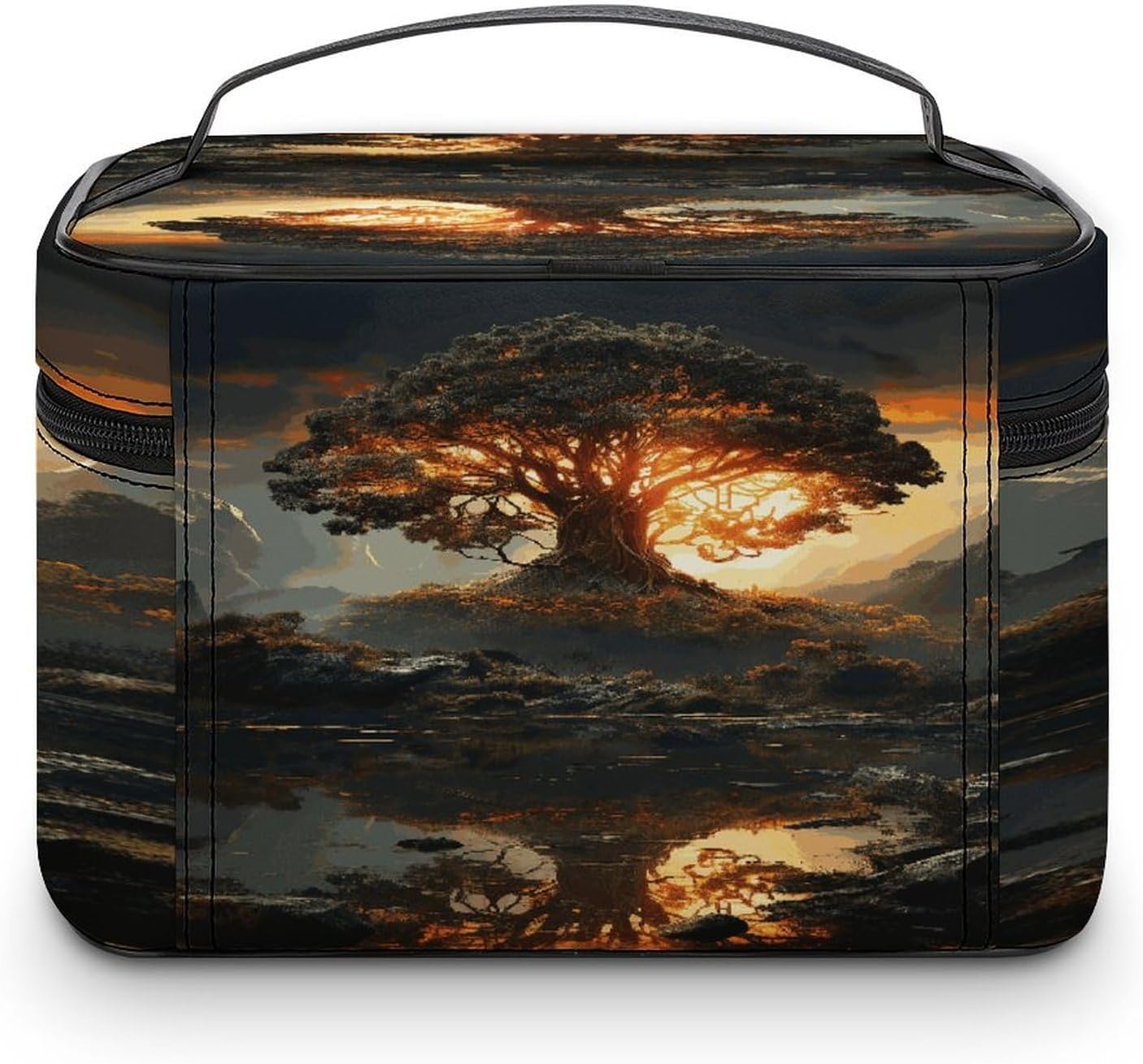 Natural Beauties Travel Makeup Bags Large Capacity Cosmetic Bag for Women Portable Makeup Artist Organizer Bags Waterproof Make Up Bag Lightweight Hand-held Makeup Case image 3