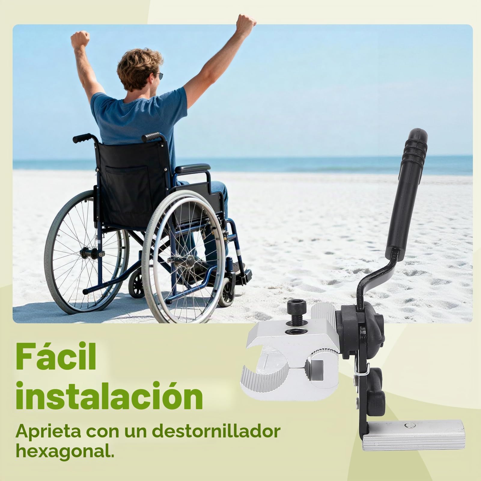 Freno de estacionamiento para Silla de Ruedas, Pieza de Repuesto para Silla de Ruedas, Accesorio de Freno de Mano de sensibilidad para sillas de Ruedas(Derecha)