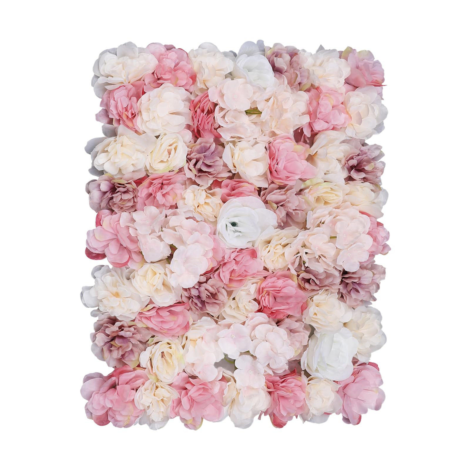 12 Stück Künstliche Blumenwand, Blumen Wand Panel Blumen Hintergrund, DIY, Seide, Wandpaneel für Hochzeit, Hintergrund, Dekoration, Haus, Garten, Party, 60 x 40 cm