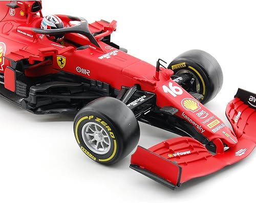 Miniatura 7 de XTD Bburago 118 Ferrari 2022 F1-75 16 55 F1 - Fórmula de carreras para automóvil de simulación estática de aleación fundida a presión 2022 F1-75 16
