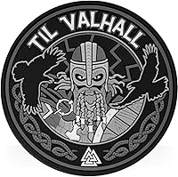 Vista 1 de M-Tac Morale Patches Nordic Invasion - PVC 3D Military Tactical Patch Viking - Til Valhall (Gray (Til Valhall))