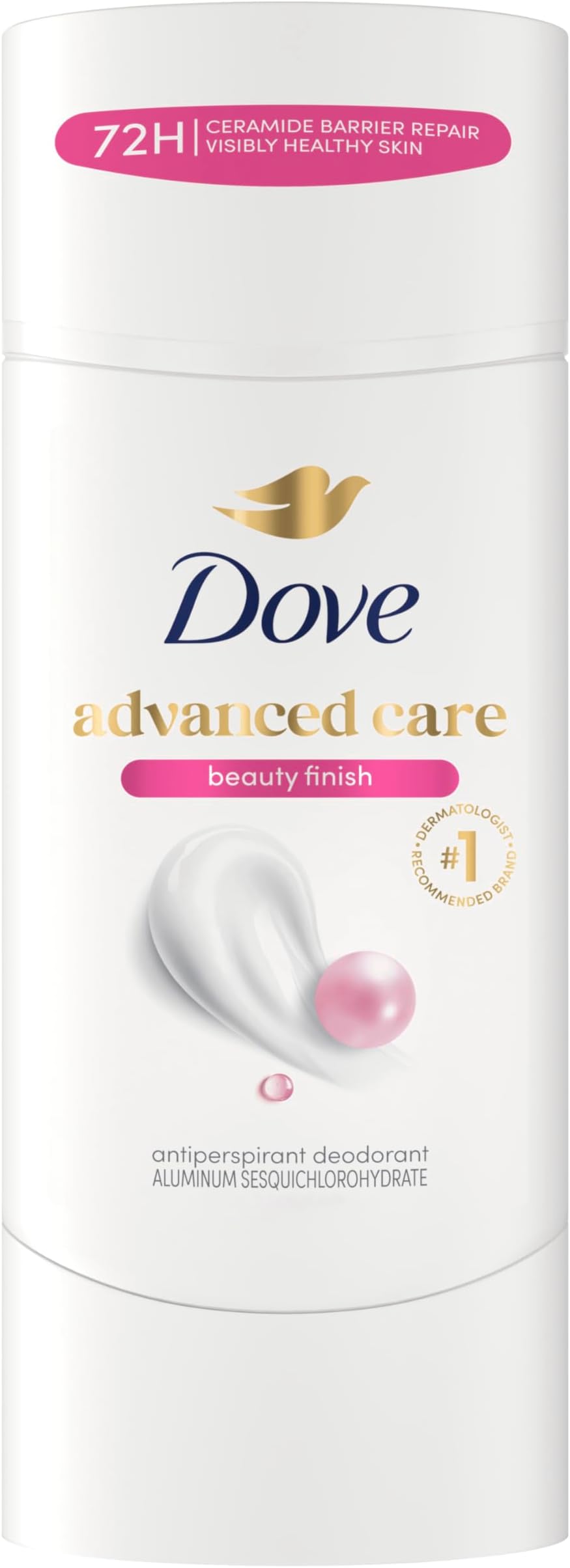 Advanced Care Antiperspirant Deodorant Stick Beauty Finish for Helping Repair Skin Barrier After Shaving, with 72-Hour Sweat & Odor Protection, 2.6 oz