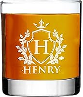 MyPersonalMemories Custom Engraved Whiskey Rocks Glass - Personalized 11oz Old Fashioned Tumbler for Groomsmen, Weddings, Father's Day