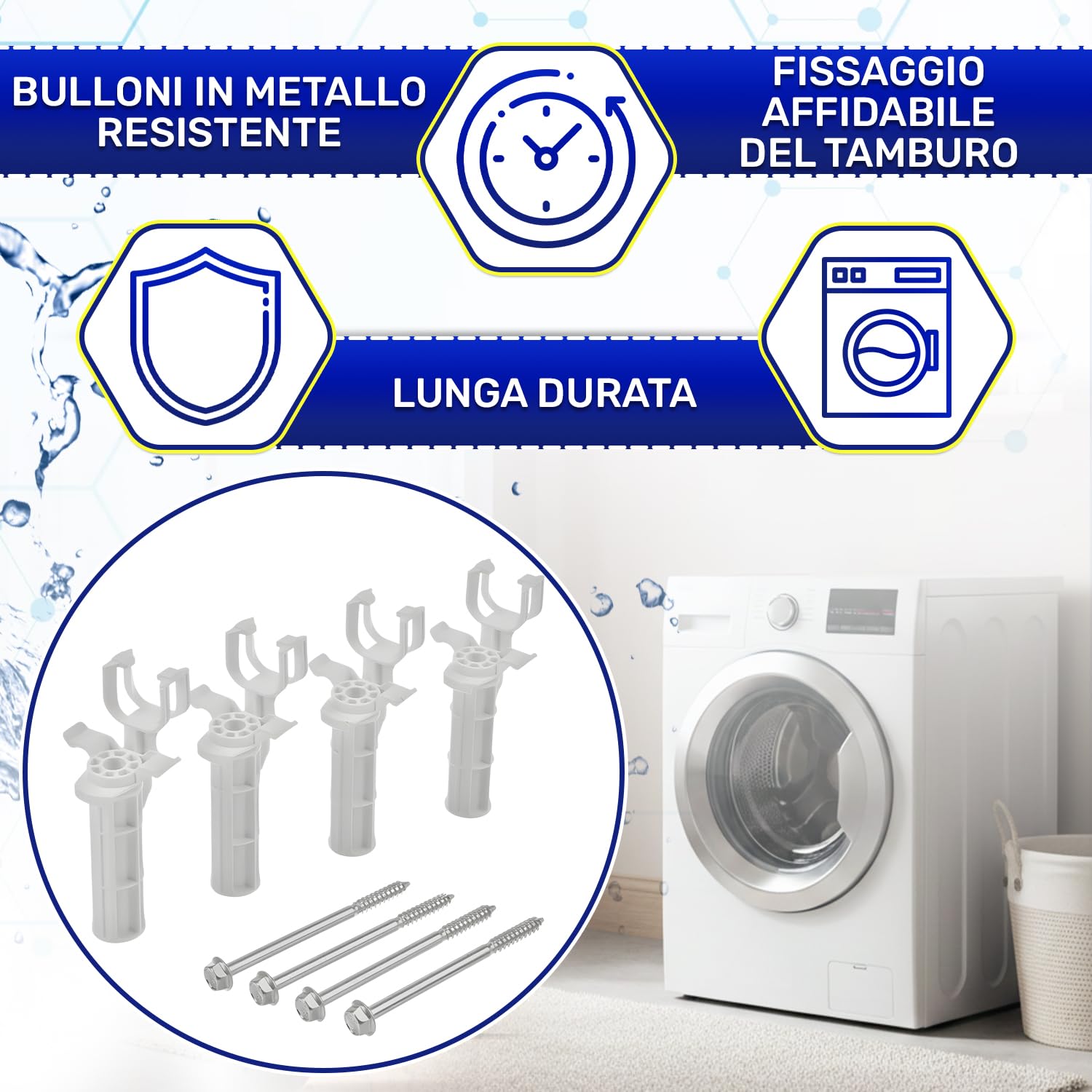 SPARES2GO Blocco Porta Lavatrice Per Bosch Serie WAA, WAB, WAE - Ricambio Compatibile