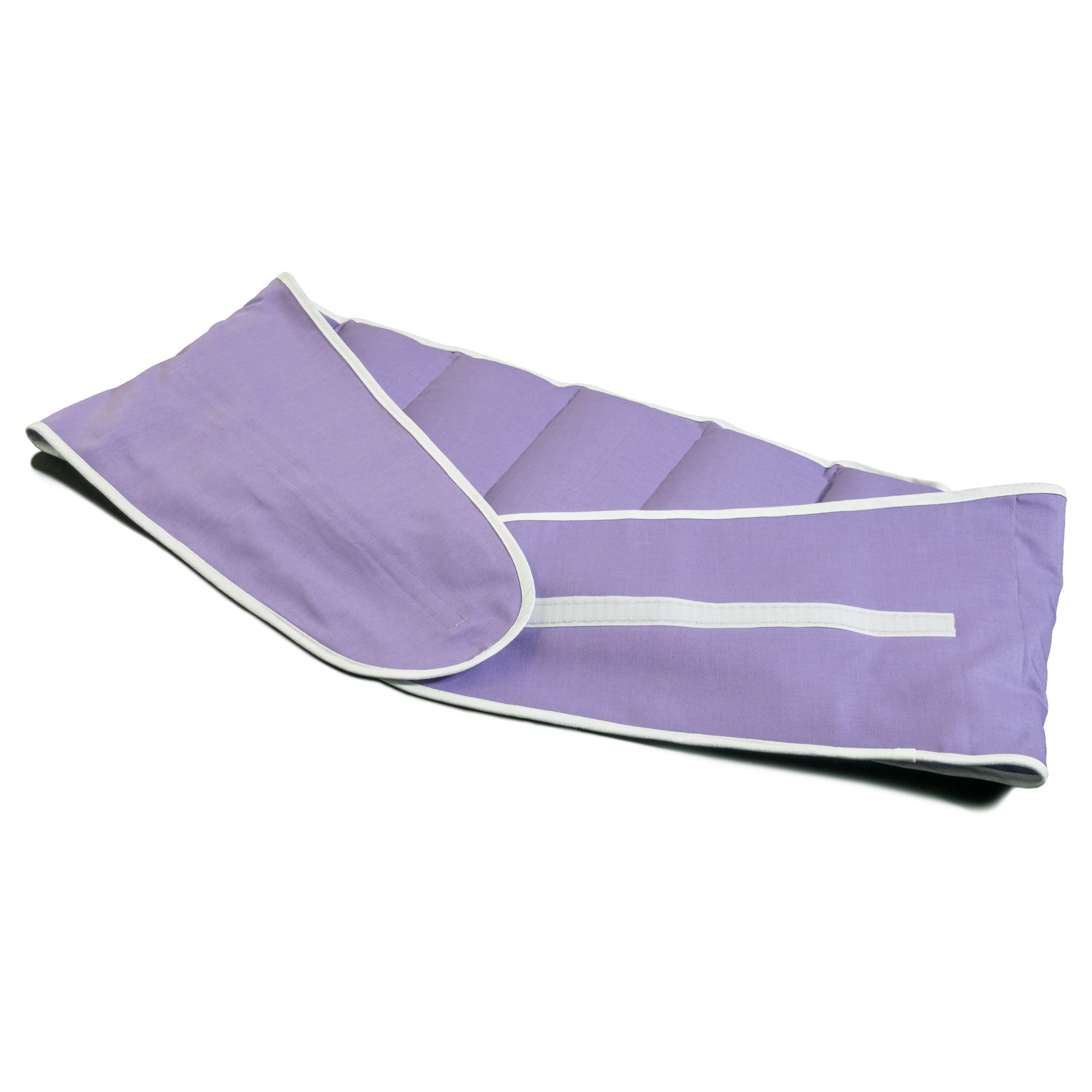 Faja térmica lumbar de semillas con cierre, largo aprox. 135cm, malva. Saco térmico para la espalda. Pepitas de uva