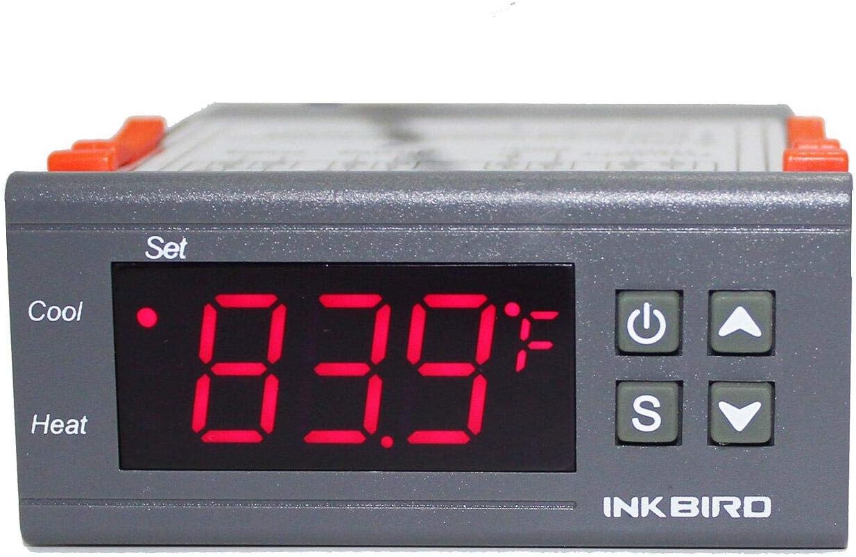 Inkbird Temp Control Thermostat ITC1000 Dual Stage Digital Temperature Switch Controller ℃ ℉ Display Heating Cooling Relay NTC Sensor 3D Printer Freezer Fridge Hatching 110 Volt