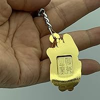 Vista 5 de Feng Shui chapado en oro Pi Yao Pi Xiu Bi Xie Llavero Amuleto Ornamento para la suerte de la riqueza, Oro