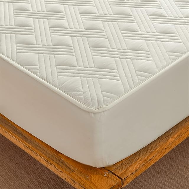 BOYANG Quilted Double Mattress Protector - Class A soy fiber filling -Three-layer process - Fitted Bed Cover Mattress Cover Quality Mattress Protector double bed Breathable anti-allergic