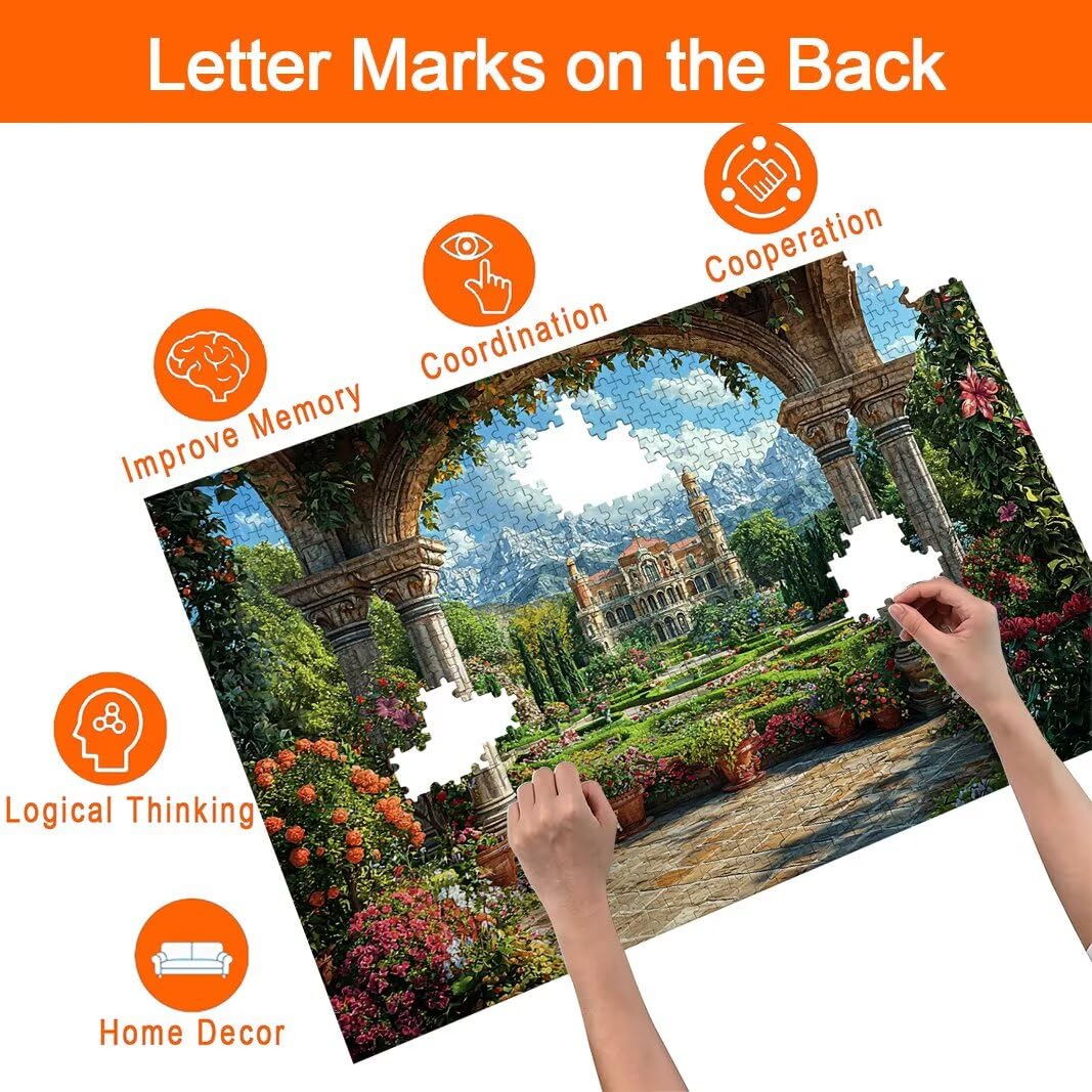 Puzzle Jardín, Puzzle 3000 Piezas, Rompecabezas, Regalo Mujer, Decor -8248