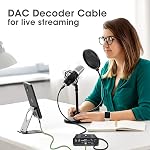 OTG DAC Cable with Charging for Headphone Amplifier, USB C Streaming Audio Cable Compatible with FiiO Amp, Audio Interface and Mixer to Phone, Tablet, Laptop