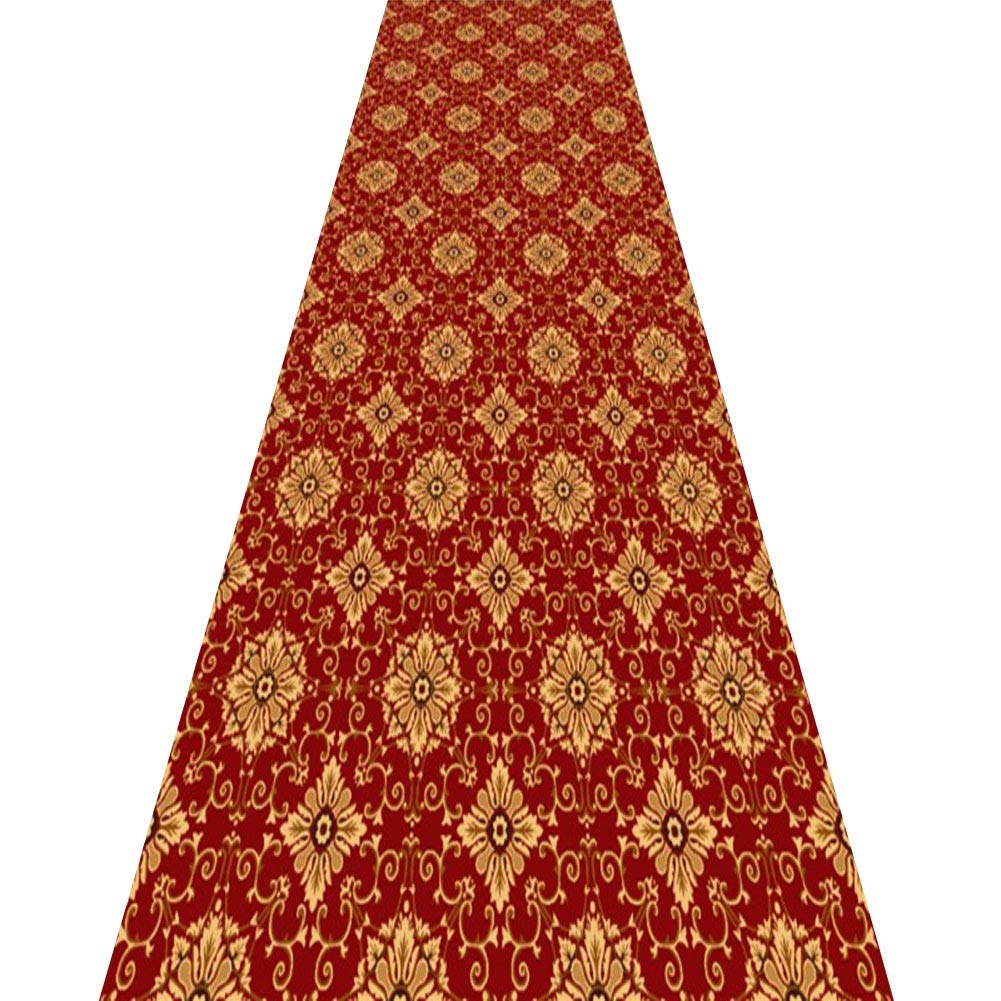 Tapis de couloir rouge classique 0.6x4m de passage d'allée