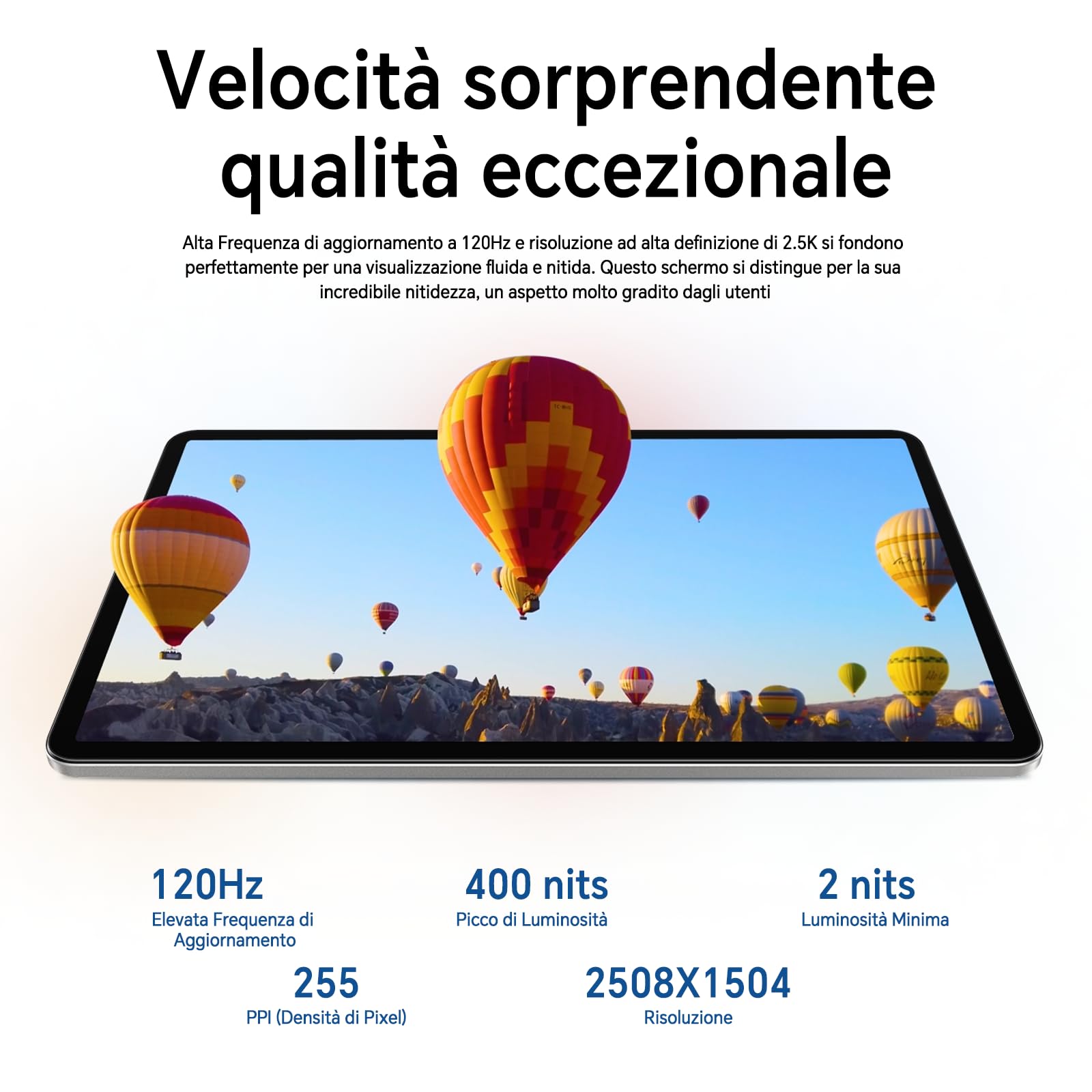 HONOR Pad X9a Tablet 11,5" 2.5K 120Hz, 6GB RAM 128GB, Batteria 8300mAh, 4 Altoparlanti, Snapdragon 685, Android 15, Tablet per Studenti e Famiglia, Corpo in Metallo, Grigio