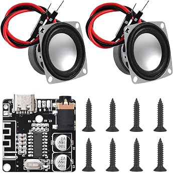 2 Inch 4Ohm 3W DIY Full Range Audio Speaker Micro Stereo Woofer Speaker with Male Dupont Wire for Arduino DIY Replacement DIY Multimedia Sound Box with Decoder Card VHM-314 2 Pieces