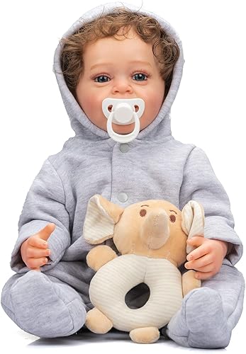 Miniatura 5 de iCradle Muñecas de bebé Reborn realistas de 22 pulgadas, muñeca realista de bebé recién nacido, cuerpo completo de silicona de vinilo, hecho a mano,