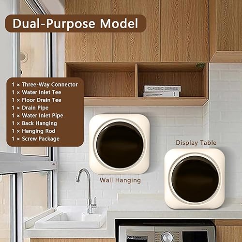 Miniatura 6 de Full Automatic Washing Machine, 3.5L Wall-Mounted Laundry Machine, with LED DisplayDrain Dump  4 Modes, Portable Tumble Dryer for Apartments,220V