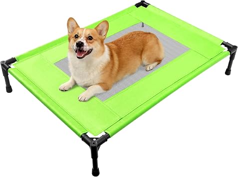 Elevated Dog Bed for Large Dogs, Raised Outdoor Cot with Breathable Mesh