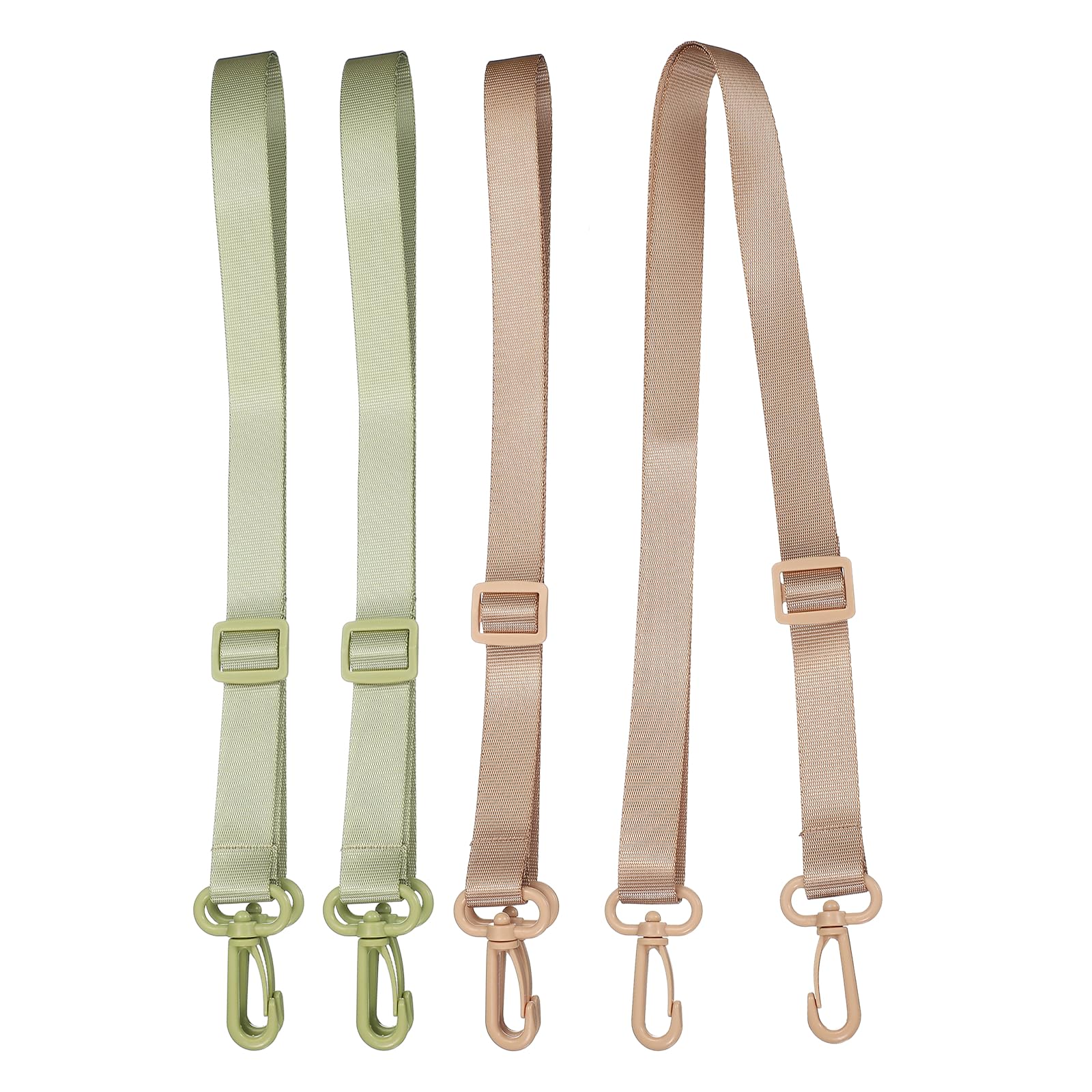 sourcing map Water Bottle Holder Lanyard, Polyester Water Bottles Sling Strap Adjustable Water Bottles Holder Shoulder for Outdoor Camping Walking, Khaki/2 PCS+Dark Green/2 PCS