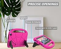 Vista 6 de All-New Fire 7 Tablet Case (12th Generation, 2022 Release) - DICEKOO Lightweight Shockproof Kid-Friendly Cover with Handle & Kickstand for Kindle