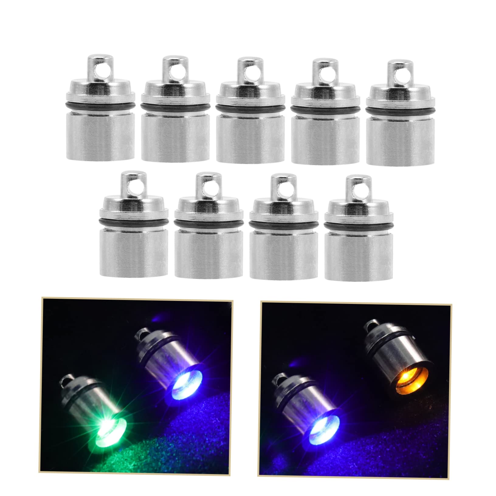 jojofuny 9pcs Flashlight Keychain Battery Powered Small for Emergency Camping and Night Reading Lightweight Convenient Easy to Carry