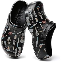 Chef Clogs Slip Resistant Work Shoes for Women Men, Lightweight EVA Kitchen Shoes Waterproof Nursing Clogs Comfortable Food Service Restaurant Garden Shoes Non Slip Work Clogs
