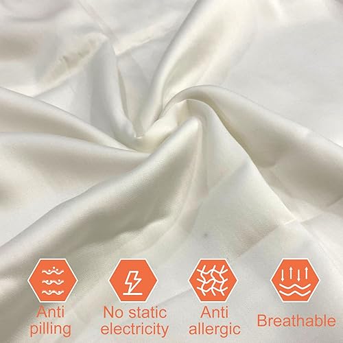 Miniatura 6 de Funda de edredón, cremallera de 3 lados, Tencel Lyocell, sistema de triple cremallera, más suave, 100% natural, 90 x 90 pulgadas (Queen)
