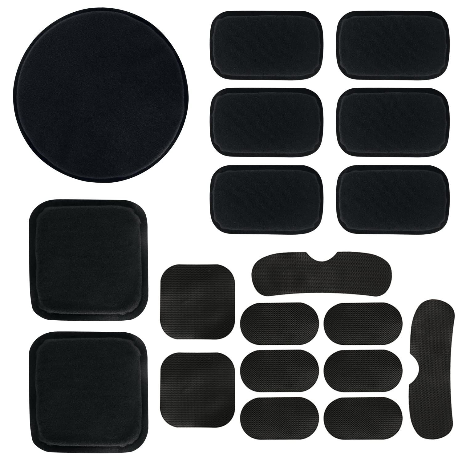 AOUTACC Universal Airsoft Helmet Pads, Helmet Replacement Foam Padding Kits Set Accessories Mats for Fast/Mich/ACH/USMC/PASGT Helmet (Memory Foam, Black)