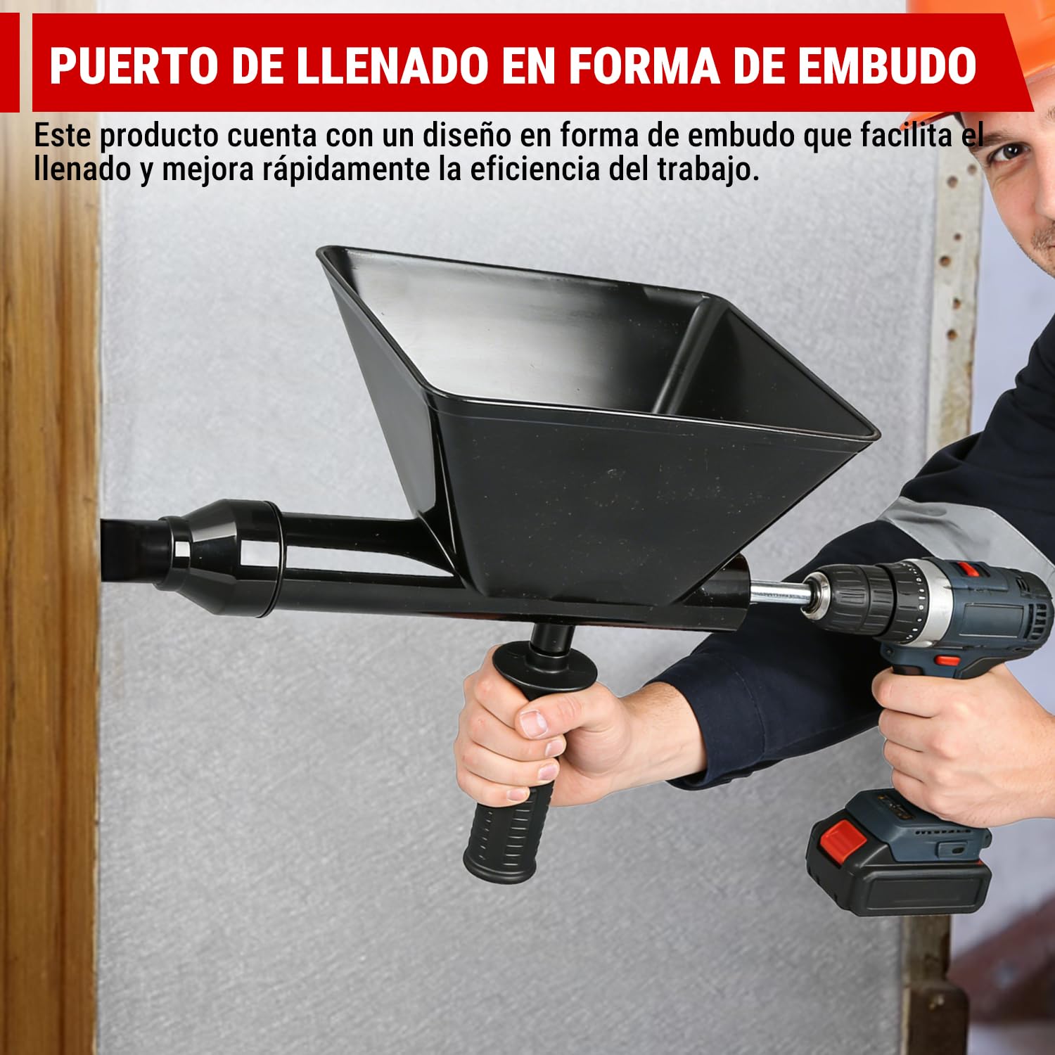 Pistola de Mortero Eléctrica, Aplicador Mortero Juntas, Máquina de Lechada con 4 Boquillas Desmontables, Prensa de Mortero para Juntas de Mortero, Paredes de Piedra y Suelos