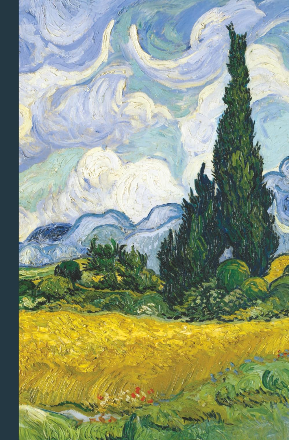 Vincent van Gogh Notebook: Wheat Field with Cypresses | Writing Journal for School, College, Office, Work | 5.25 x 8 inches | 100 Lined Pages