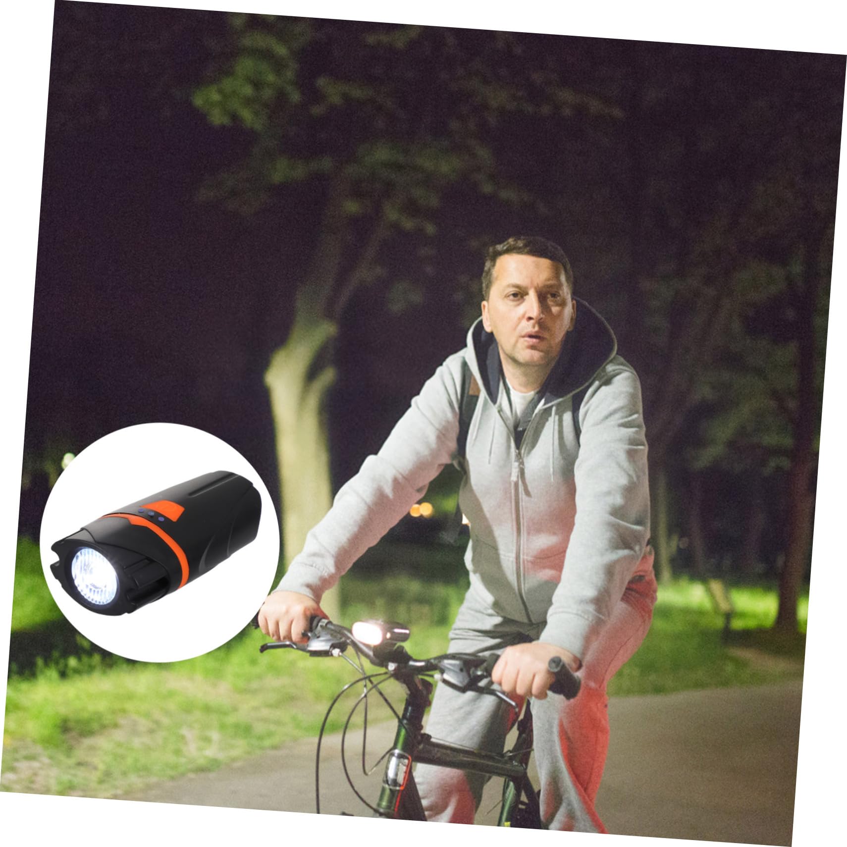 INOOMP 3pezzi Faro Anteriore Ricaricabile per Bici USB Luce Potente per Ciclismo Notturno Resistente e Facile da Installare Accessori per Sicurezza Viaggio